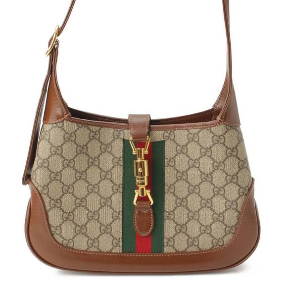 Gucci Handbags - GucciGucci GG Supreme Jackie Sherry Shoulder Bag Beige Brown